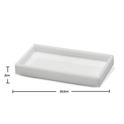 Bandeja Dia a Dia Acrílico 18,5x9,5cm Branco