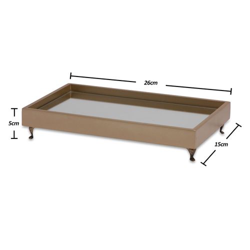 Bandeja Versailles Paris 26X15X5cm Dourado