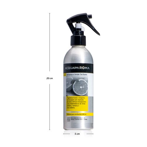Perfume para Ambientes Dia a Dia 200ml Verbena e Limão Siciliano