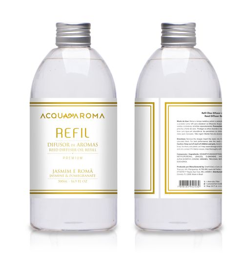 Difusor Varetas Premium Refil 500ml Jasmim e Romã