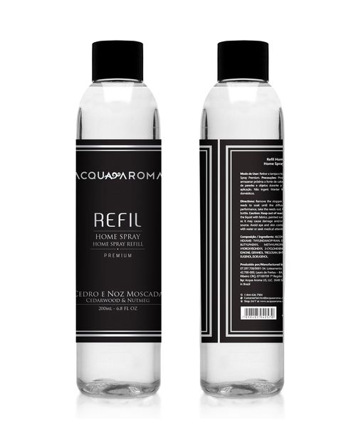 Perfume para Ambientes Premium Refil 200ml Cedro e Noz Moscada