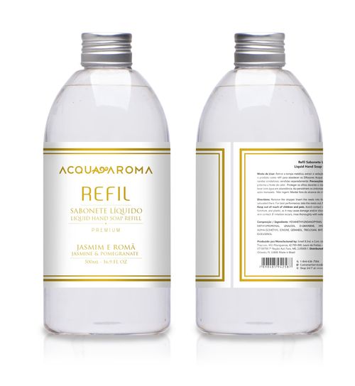 Sabonete Líquido Premium Refil 500ml Jasmim e Romã