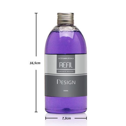 Sabonete Mousse Design Refil 500ml Lavanda