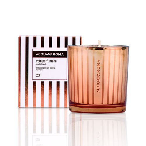 Vela Perfumada Lúmina 180g Frutas Tropicais & Canela