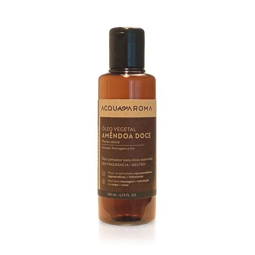 Óleo Vegetal Aromaterapia 140mL Amêndoa Doce