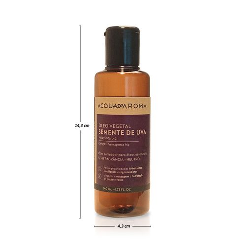 Óleo Vegetal Aromaterapia 140mL Semente de Uva