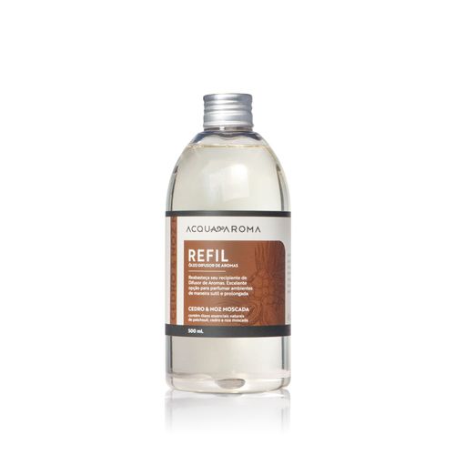Difusor Varetas Dia a Dia Refil 500ml Cedro e Noz Moscada