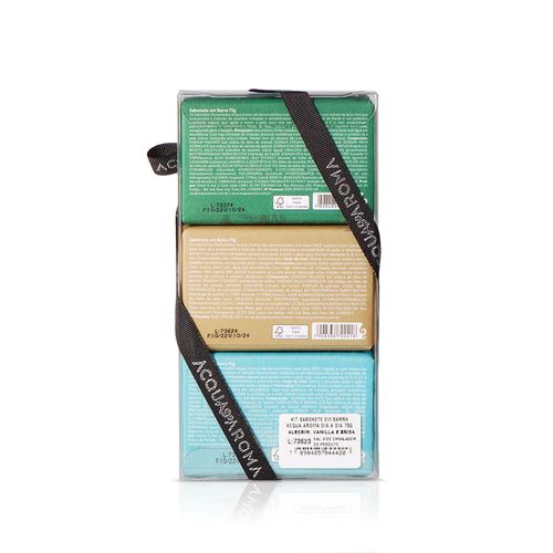 Kit Dia a Dia Sabonetes 75g c/ 3und Alecrim, Vanilla Bourbon, Brisa