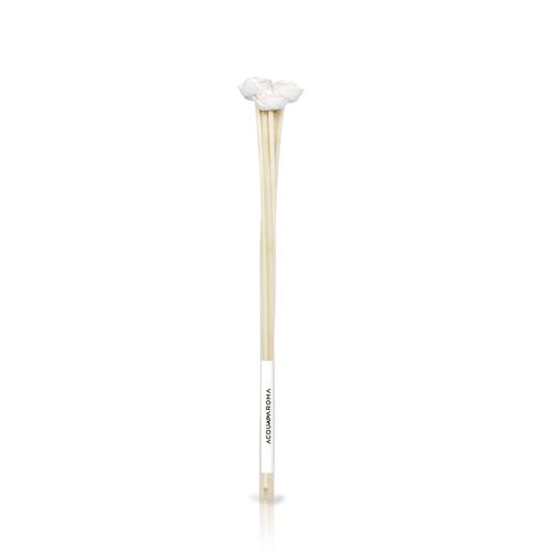 Varetas Difusoras Dia a Dia 25cm Rattan Flor Cerâmica c/ 8 Natural