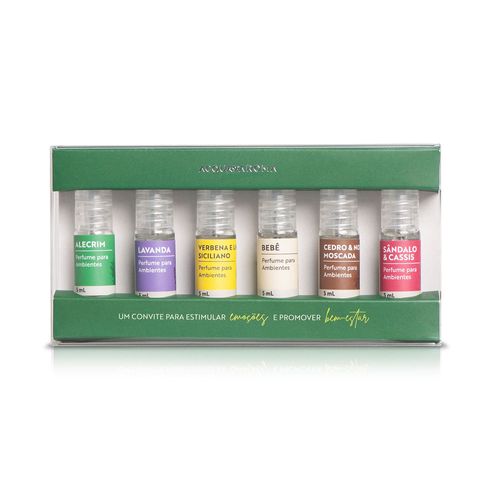 Kit Experiência Acqua Aroma 5mL 6 Fragrâncias Grupo 1