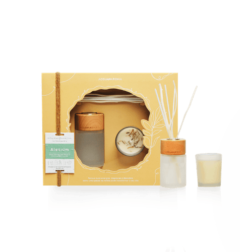 Kit Naturals Vela 50g + Dif. 70ml Alecrim