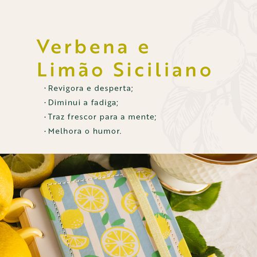 Caderno Perfumado Essência Mini Verbena e Limão Siciliano