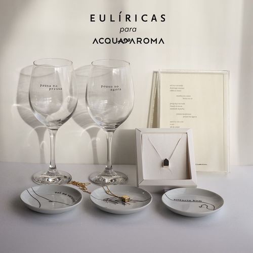 Dupla de Taças Eulíricas para Acqua Aroma 490mL Transparente